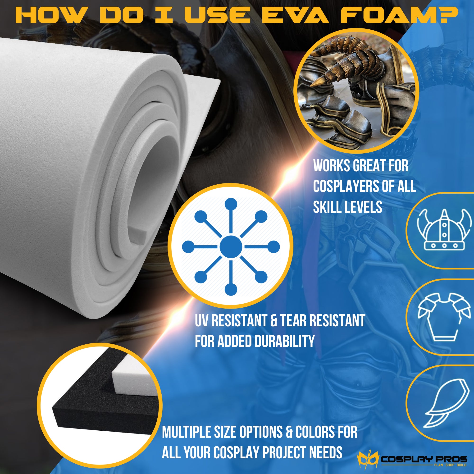 EVA Foam Sheet // 2mm, 4mm, 6mm, 8mm, 10mm, 12mm // Iwood Cosplay Halloween  // Shoe Insole 