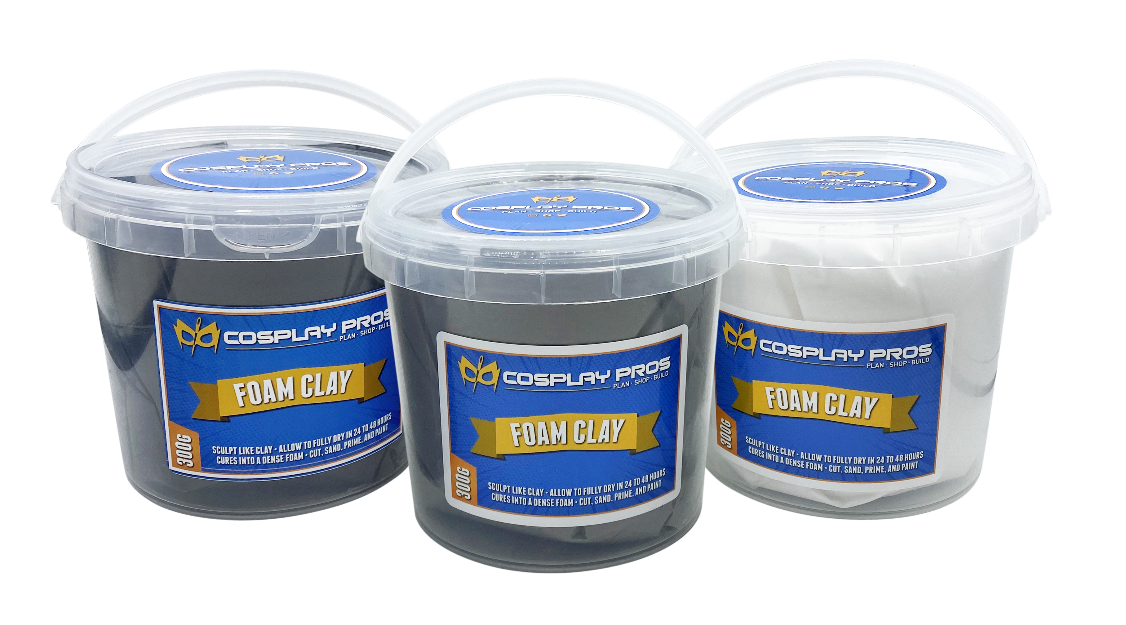Moldable Foam Clay by Bendt Cosplay- Light Weight, Air Dries Dense Like EVA  Foam, Sands and Paints Easily, Non-Toxic (White, 300g)